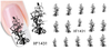 XF1426-1431 Butterfly Flower Water Nail Sticker