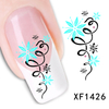 XF1426-1431 Butterfly Flower Water Nail Sticker