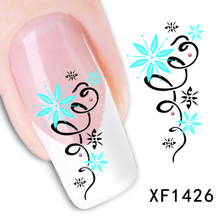 XF1426-1431 Butterfly Flower Water Nail Sticker