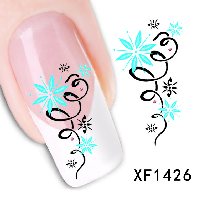 XF1426-1431 Butterfly Flower Water Nail Sticker