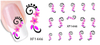 XF1444-1449 Flower Water Nail Sticker