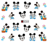 A361-366 Mickey Minnie Water Nail Sticker
