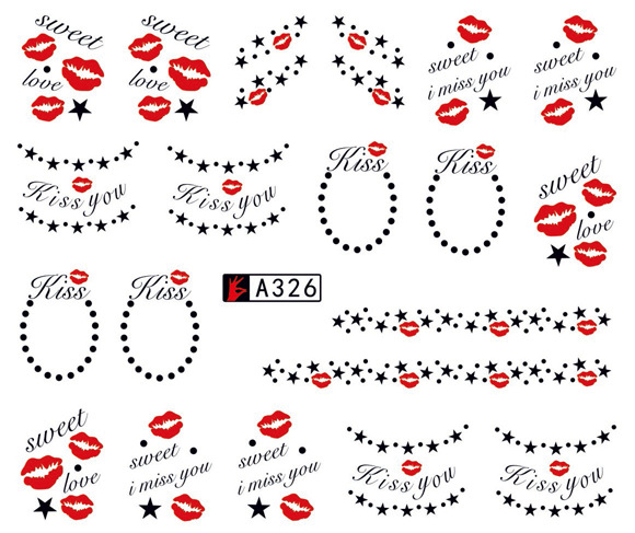 A325-330 Fashion Water Nail Sticker