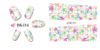 BN013-018 Flower Water Nail Sticker