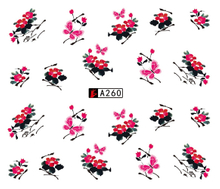 A259-264 Flower Water Nail Sticker