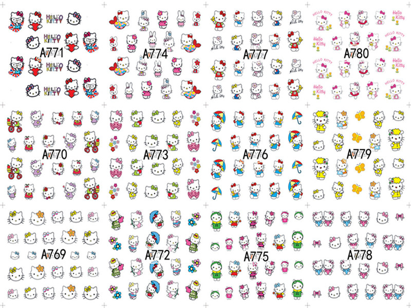 A769-780 Hellokitty Water Nail Sticker