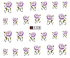 A307-312 Flower Water Nail Sticker