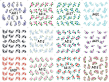 A409-420 Flower Water Nail Sticker