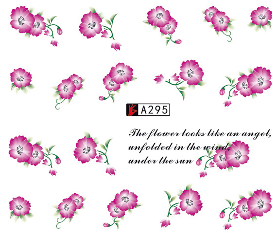 A295-300 Flower Water Nail Sticker