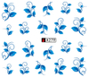 A277-282 Blue Flower Water Nail Sticker