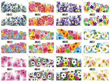 A841-852 Flower Water Nail Sticker