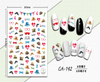CA-142 3D Watercolor Hat Nail Sticker
