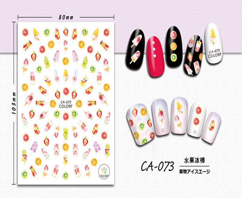 CA-073 3D Fruit Popsicle Nail Sticker