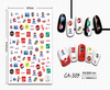 CA-309 3D Cola Drink Logo Nail Sticker