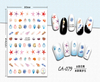 CA-079 3D Watercolor Seashell Nail Sticker