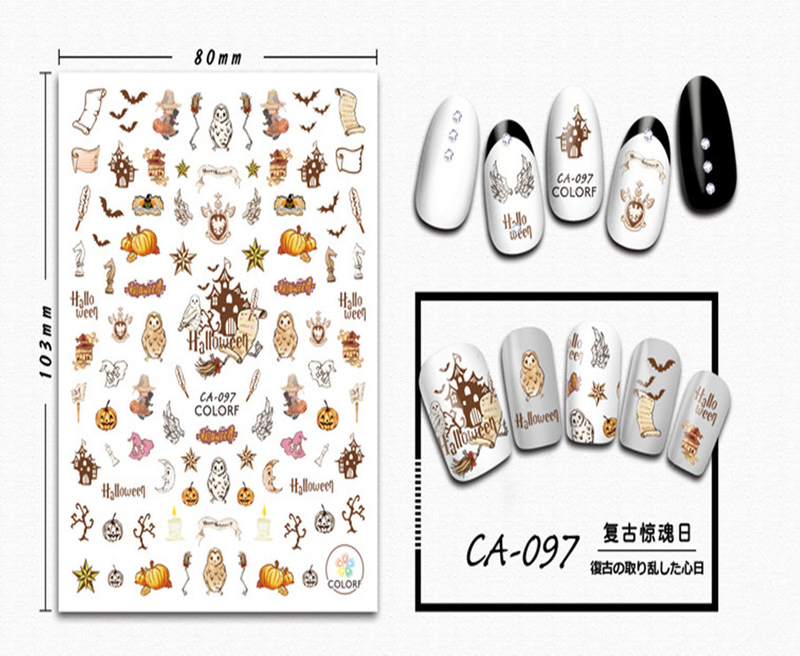 CA-097 3D Retro Cry Day Nail Sticker