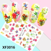 XF3016 3D Self Adhesive Flower Nail Art Sticker 