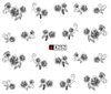 A247-252 Black Flower Water Nail Sticker