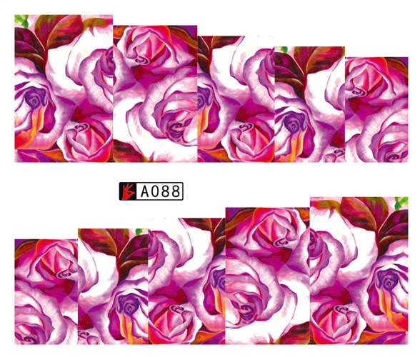 A085-090 Flower Water Nail Sticker