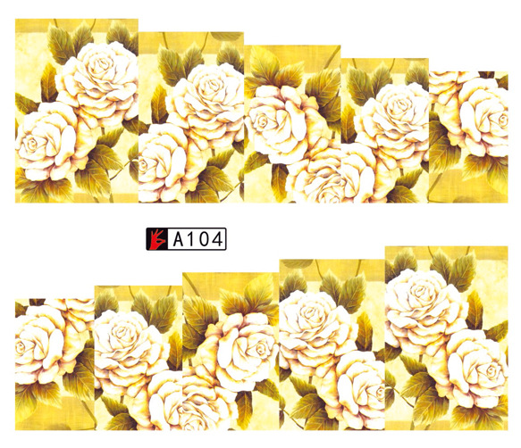 A103-108 Flower Water Nail Sticker