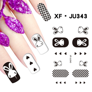 JU343 Full Cover Nail Polish Sticker 