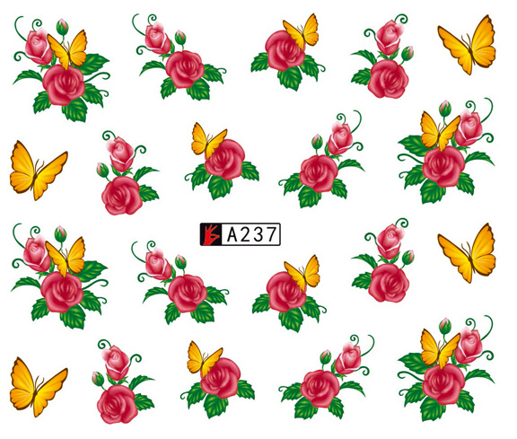 A235-240 Flower Water Nail Sticker