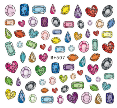 M+503-507 Japanese Cartoon Water Nail Sticker 