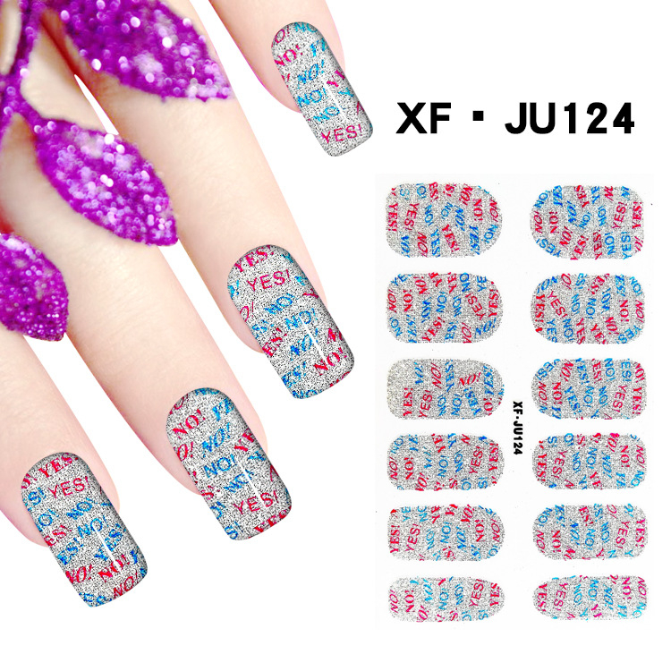 JU124 Full Cover Nail Polish Sticker 