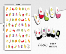 CA-063 3D Hand Drawn Fruit Nail Sticker