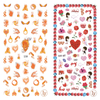 LY159-160 Thin 3D Flame And Valentine's Day Nail Sticker