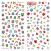 LY115-116 Thin 3D Cartoon Owl And Flower Nail Sticker