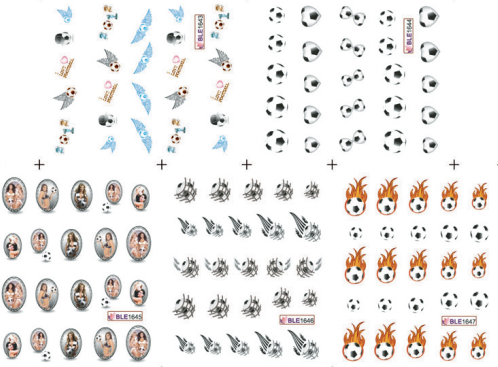 Football Water Nail Sticker Nail Decal