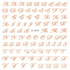 D029 3D Rose Gold Letter Nail Art Sticker