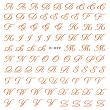D029 3D Rose Gold Letter Nail Art Sticker