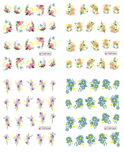 Flower Water Nail Sticker