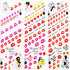HOT082-084 Lips Water Nail Sticker