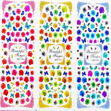 HOT070-072 Flowers And Butterflies Water Nail Sticker