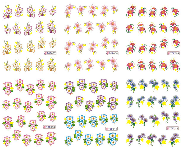 Flower Water Nail Sticker