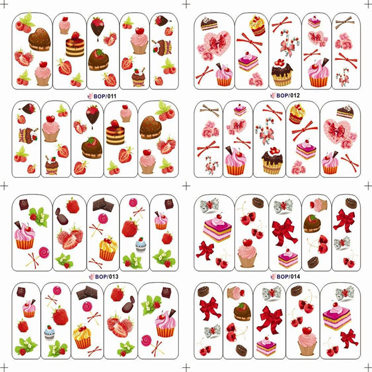 Dessert Water Nail Sticker(Single Or 4 in 1)