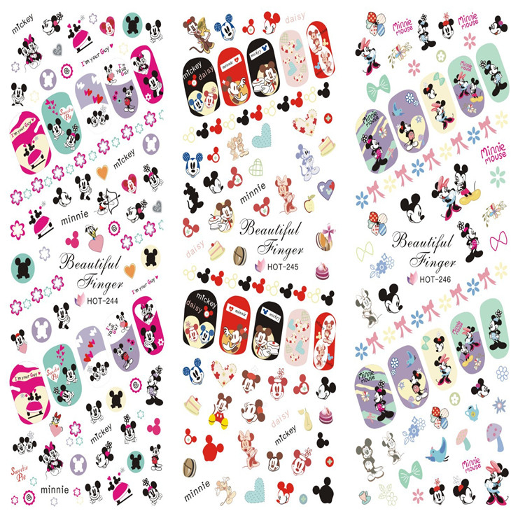 HOT244-246 Mickey Water Nail Sticker