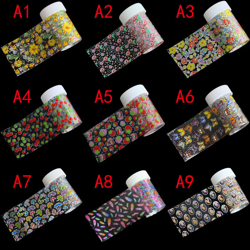 Nail Laser Flower Lace Transfer Foil Sticker 