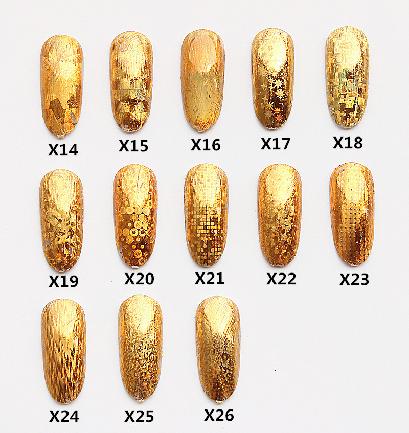 Gold/Silver Nail Transfer Foil Sticker Holographic Laser Sticker