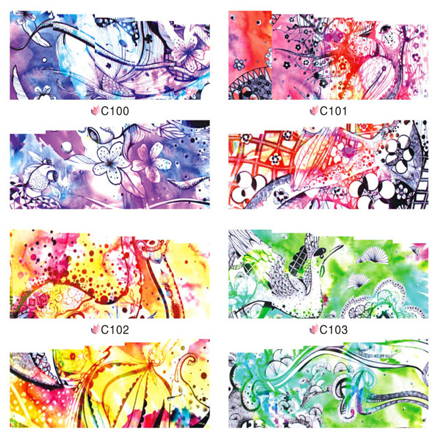 C100-103 Water Nail Sticker