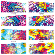 C188-191 Colorful Water Nail Sticker