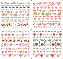 C064-067 Flower Water Nail Sticker
