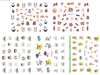 E556-E566 3D Cartoon Simulation Nail Art Sticker