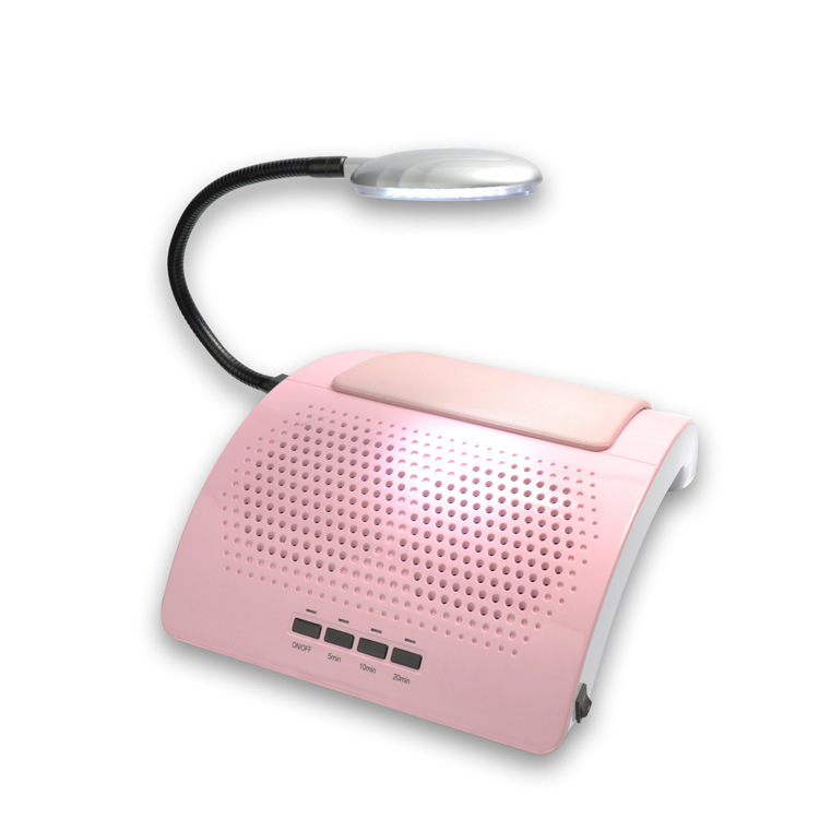 60w Two Fan Nail Table Dust Collector with LED Lamp