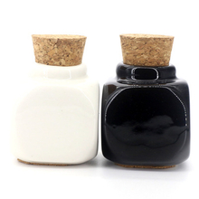 Porcelain Square White/black Color Nail Art Dappen Dish
