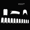 500pcs/bag V Carved White French False Nail Tips