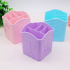 Plastic 4 Compartments Makeup Brush Holder 